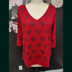 Maroon Heart Shirt